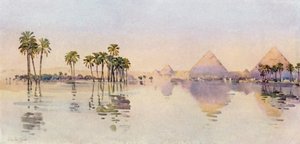 Trzecia Piramida, Giza (kolor lito) autorstwa Ella Du Cane