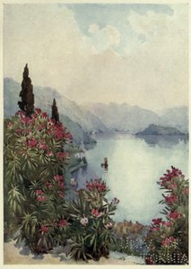 Villa Serbelloni, Lago di Como, ilustracja z „Włoskich jezior” Richarda Bagot autorstwa Ella Du Cane