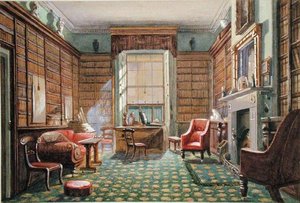 The Consulting Rooms of No.2 Rodney Street, Liverpool, c.1830 (akwarela na papierze) autorstwa Ellen Bickerstaffe