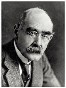 Rudyard Kipling (1865-1936) Angielski pisarz najlepiej zapamiętany ze swoich wierszy „Takie historie” i „Księga dżungli”. autorstwa Elliott and Fry Photography Studio