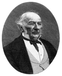 William Ewart Gladstone, mąż stanu i premier Brytyjskiej Partii Liberalnej, ok. 1890 r. autorstwa Elliott and Fry