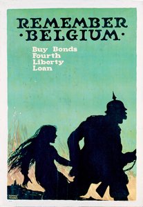 Pamiętaj o Belgii - amerykański plakat z I wojny światowej autorstwa Ellsworth Young