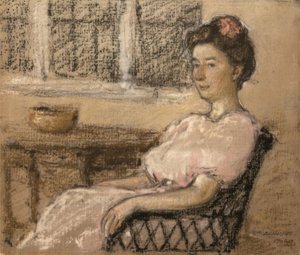 Siedząca kobieta w różu, 1902.