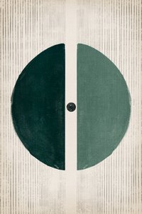 Minimalistyczne zielone koło z podziałem autorstwa Ema Paraschiv