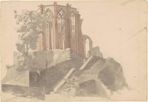 Ruiny katedry, Bacharach autorstwa Emanuel Gottlieb Leutze