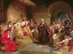 Kolumb przed królową, 1843