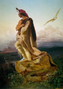 Cooper, Ostatni Mohikanin / EG Leutze autorstwa Emanuel Gottlieb Leutze
