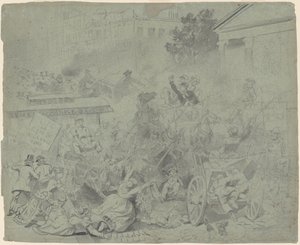 Nowy Jork — scena uliczna autorstwa Emanuel Gottlieb Leutze