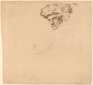 Studia dla „Washington Crossing the Delaware” [odbyt] autorstwa Emanuel Gottlieb Leutze