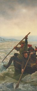 Waszyngton przechodzący przez rzekę Delaware, 25 grudnia 1776 r. autorstwa Emanuel Gottlieb Leutze