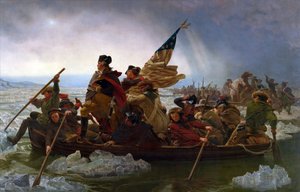 Waszyngton przekracza Delaware autorstwa Emanuel Leutze