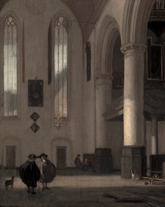 Wnętrze kościoła protestanckiego autorstwa Emanuel de Witte
