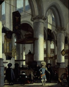 Wnętrze Starego Kościoła, Delft, ok. 1900 r. 1680. autorstwa Emanuel de Witte
