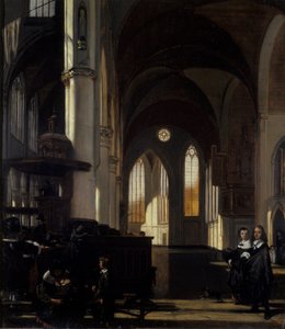 Wnętrze kościoła gotyckiego, ok. 1650 (olej na dębie)