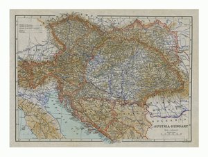Mapa Austro-Węgier, ok. 1910.