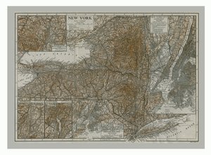 Mapa Nowego Jorku, ok. 1900.