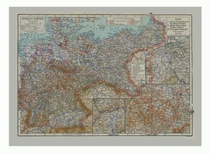 Mapa Rzeszy Niemieckiej, ok. 1900.