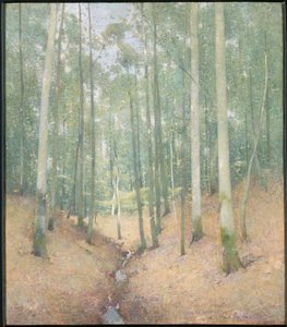 Wnętrze z drewna autorstwa Emil Carlsen