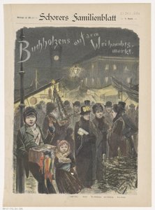 Rodzina Buchholzów na Kerstmarkt Buchholzens na jarmarku bożonarodzeniowym (tytuł na obiekcie) autorstwa Emil Ost