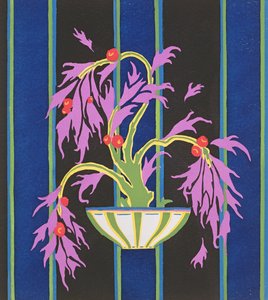 Motyw projektowy z „Floreal: Dessins & Coloris Nouveaux”, ok.1920 (odbitka szablonowa) autorstwa Émile Allain Séguy