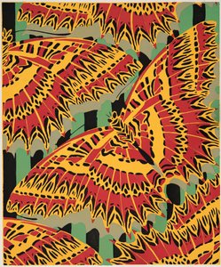 Fragment z il. 19 , z Papillons, wyd. 1925 (odbitka w pochoirze) autorstwa Émile Allain Séguy