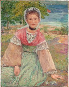 Młody Breton, ok. 1895 (olej na płótnie) autorstwa Emile Alfred Dezaunay