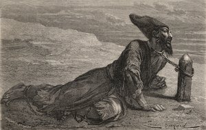 Perski niewolnik przetrzymywany w niewoli w Turcji, ilustracja z „Świata w rękach”, rycina: Gauchard-Brunier, opublikowana w 1878 r. (rycina)