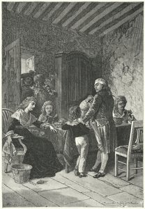 Ludwik XVI i jego rodzina uwięziona w Świątyni