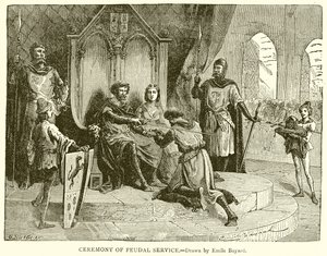 Ceremonia Służby Feudalnej autorstwa Emile Antoine Bayard