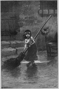 Cosette, ilustracja z „Nędzników” Victora Hugo autorstwa Emile Antoine Bayard