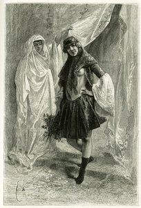 Portret Ziby Khanoum, perskiej księżniczki. Grawer E.Bayarda, po fotografii, ilustrujący historię „Persja, Chaldee i Susiane” w latach 1881-1882, Jane Dieulafoy (z domu Magre autorstwa Emile Antoine Bayard