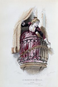 Rosine w „Cyruliku sewilskim” Pierre Augustin Caron de Beaumarchais (1732-1799), rysunki Emile Bayard (1837-1891) autorstwa Emile Antoine Bayard