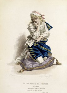 Suzanne w „”Weselu Figara”” – w „”Dziełach wszystkich Beaumarchais””, rysunkach Emile Bayard, wyd. Laplace Sanchez & cie, Paryż autorstwa Emile Antoine Bayard