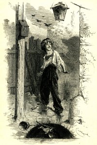Victor Hugo: Nędznicy. Gavroche, dzieciak z Paryża. Ilustracja autorstwa Emile