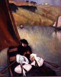 Bretońskie kobiety w promie, ok. 1900 (olej na płótnie) autorstwa Emile Bernard