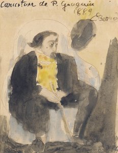 Karykatura Paula Gauguina, 1889 autorstwa Emile Bernard