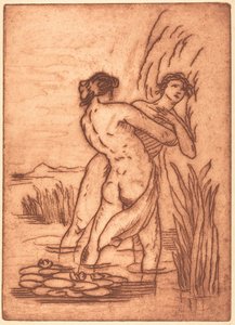 Para stojąca w wodzie autorstwa Emile Bernard