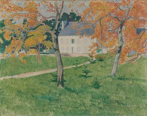 Dom wśród drzew- Pont-Aven autorstwa Emile Bernard
