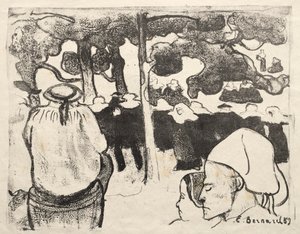 Les Bretonneries: Ślub w Bretanii (La Noce en Bretange) autorstwa Emile Bernard
