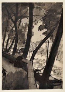 Nabrzeża: [Sekwana przy Pont-Marie] autorstwa Emile Bernard