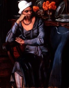 Murzynka w Czapce Kloszowej (olej na płótnie) autorstwa Emile Bernard