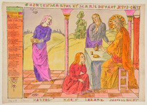 Święta Marta i Maria przed Jezusem Chrystusem autorstwa Emile Bernard