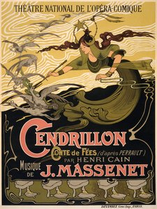 Plakat do Opery Cendrillon autorstwa Julesa Masseneta autorstwa Émile Bertrand