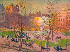 Marcowe słońce, Leicester Square, c1914 autorstwa Emile Claus