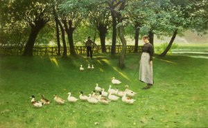 Kaczka, początek lat 80. XIX wieku autorstwa Emile Claus
