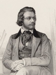 Portret pianisty i kompozytora Teodora Leszetyckiego 1830-1915, ok. 1860.
