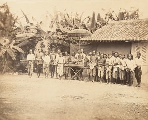Książę Kambodży i jego świta, 1866. autorstwa Emile Gsell