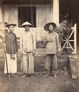 Więźniowie kierowani przez Mata, Cochinchina, 1866. autorstwa Emile Gsell