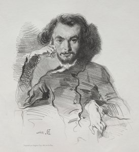 Charles-Pierre Baudelaire, 1844. autorstwa Emile Isidore Deroy