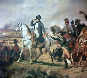 Napoleon w bitwie pod Wagram, XIX wiek. autorstwa Emile Jean Horace Vernet